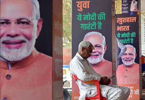 A worker at BJP office in Hisar